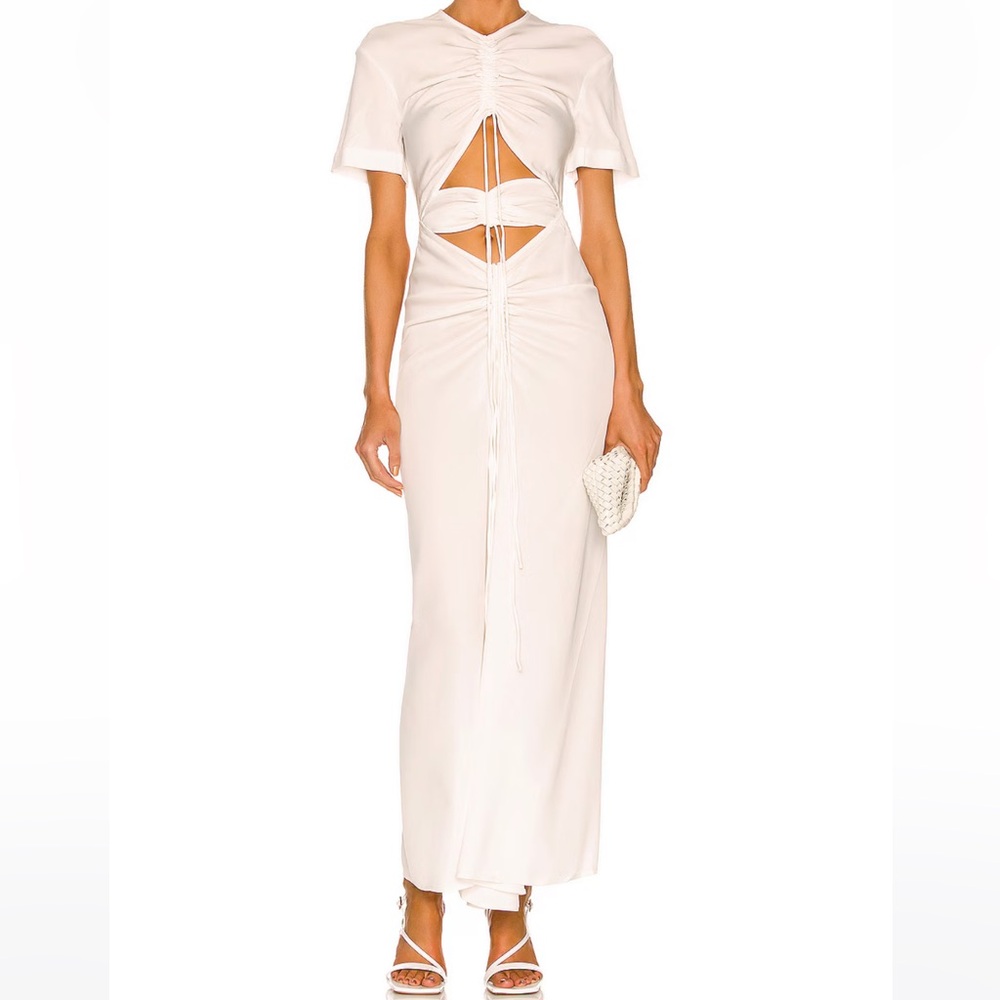 Christopher Esber Ruched Multi Panel Tee Dress Us… - image 6